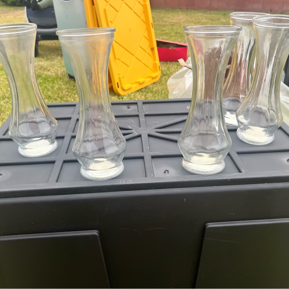 Tall clear vases